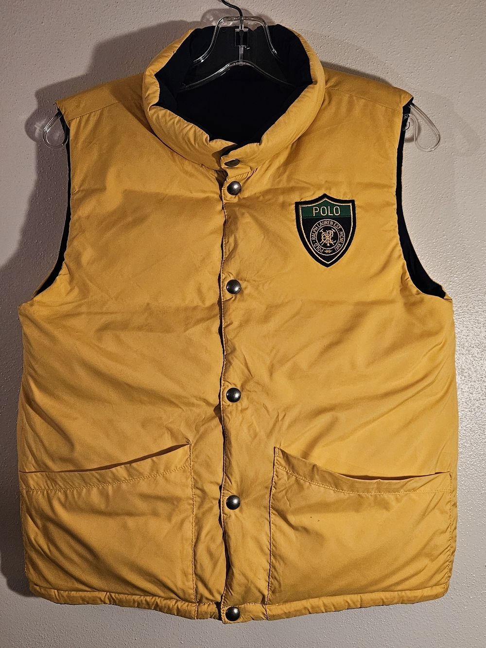 Polo by Ralph Lauren Yellow Quilted Puffer Vest
